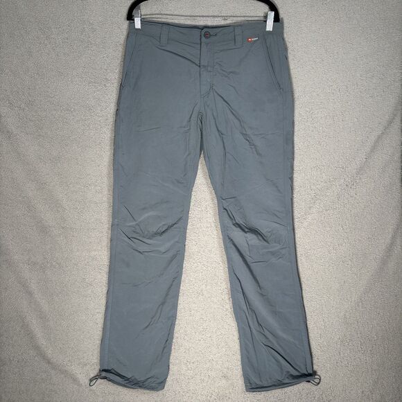 Simms Fishing Pants Men’s Size 32R Blue Grey Cinch Ankle Nylon Outdoors Sports - Picture 1 of 16